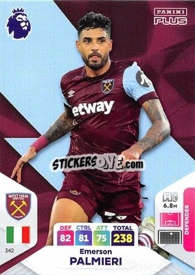 Sticker Emerson Palieri - English Premier League 2023-2024. Adrenalyn XL Plus
 n. 342 - Topps