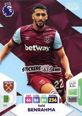Sticker Saïd Benrahma - English Premier League 2023-2024. Adrenalyn XL Plus
 n. 350 - Topps