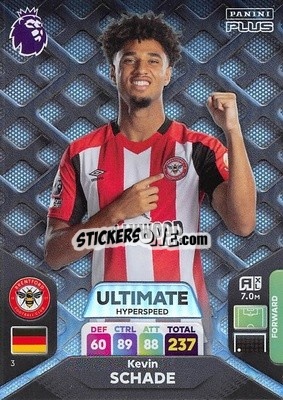 Sticker Kevin Schade - English Premier League 2023-2024. Adrenalyn XL Plus
 n. 3 - Topps