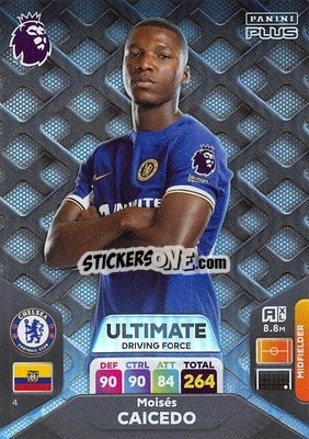 Sticker Moisés Caicedo - English Premier League 2023-2024. Adrenalyn XL Plus
 n. 4 - Topps