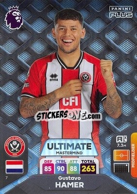 Sticker Gustavo Hamer - English Premier League 2023-2024. Adrenalyn XL Plus
 n. 7 - Topps