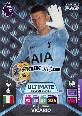 Figurina Guglielmo Vicario - English Premier League 2023-2024. Adrenalyn XL Plus
 - Topps