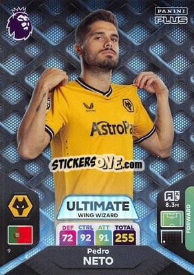 Sticker Pedro Neto - English Premier League 2023-2024. Adrenalyn XL Plus
 n. 9 - Topps