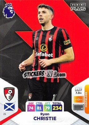 Sticker Ryan Christie - English Premier League 2023-2024. Adrenalyn XL Plus
 n. 21 - Topps