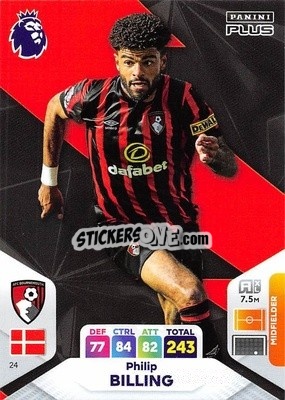 Sticker Philip Billing - English Premier League 2023-2024. Adrenalyn XL Plus
 n. 24 - Topps
