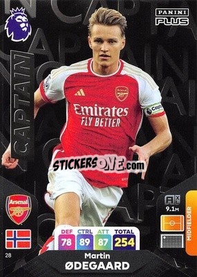 Sticker Martin Ødegaard - English Premier League 2023-2024. Adrenalyn XL Plus
 n. 28 - Topps