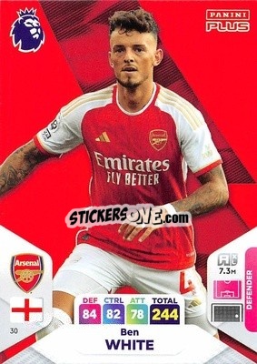 Sticker Ben White - English Premier League 2023-2024. Adrenalyn XL Plus
 - Topps