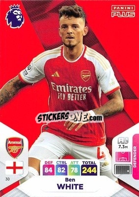 Sticker Ben White - English Premier League 2023-2024. Adrenalyn XL Plus
 n. 30 - Topps