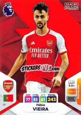 Sticker Fábio Vieira - English Premier League 2023-2024. Adrenalyn XL Plus
 - Topps