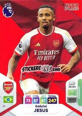 Sticker Gabriel Jesus - English Premier League 2023-2024. Adrenalyn XL Plus
 - Topps