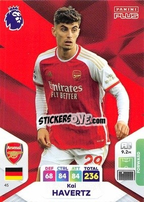 Sticker Kai Havertz - English Premier League 2023-2024. Adrenalyn XL Plus
 n. 45 - Topps