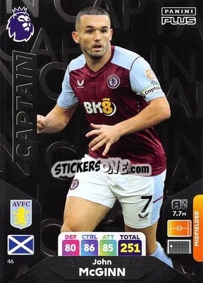 Sticker John McGinn - English Premier League 2023-2024. Adrenalyn XL Plus
 n. 46 - Topps