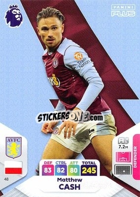 Sticker Matthew Cash - English Premier League 2023-2024. Adrenalyn XL Plus
 n. 48 - Topps