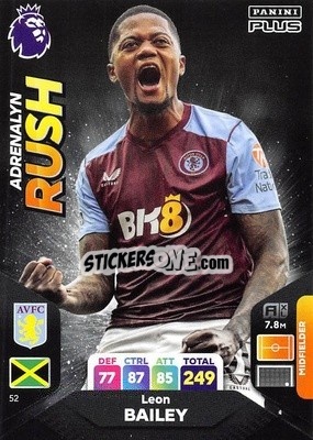 Sticker Leon Bailey - English Premier League 2023-2024. Adrenalyn XL Plus
 n. 52 - Topps