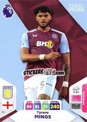 Sticker Tyrone Mings - English Premier League 2023-2024. Adrenalyn XL Plus
 n. 53 - Topps