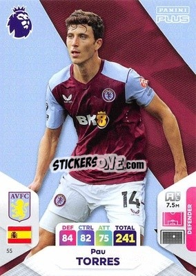 Sticker Pau Torres - English Premier League 2023-2024. Adrenalyn XL Plus
 n. 55 - Topps