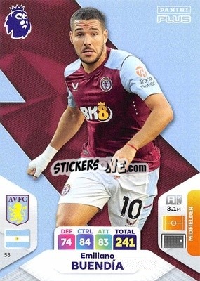 Sticker Emiliano Buendía - English Premier League 2023-2024. Adrenalyn XL Plus
 n. 58 - Topps