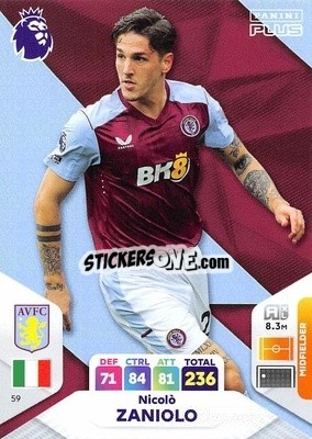 Sticker Nicolò Zaniolo - English Premier League 2023-2024. Adrenalyn XL Plus
 - Topps