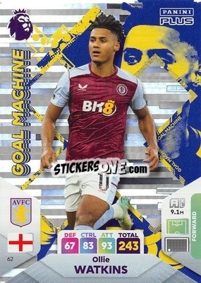Sticker Ollie Watkins - English Premier League 2023-2024. Adrenalyn XL Plus
 - Topps