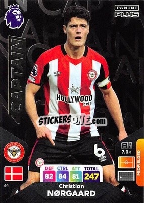 Sticker Christian Nørgaard - English Premier League 2023-2024. Adrenalyn XL Plus
 n. 64 - Topps
