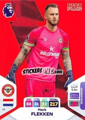 Sticker Mark Flekken - English Premier League 2023-2024. Adrenalyn XL Plus
 n. 65 - Topps
