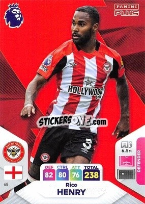 Figurina Rico Henry - English Premier League 2023-2024. Adrenalyn XL Plus
 - Topps