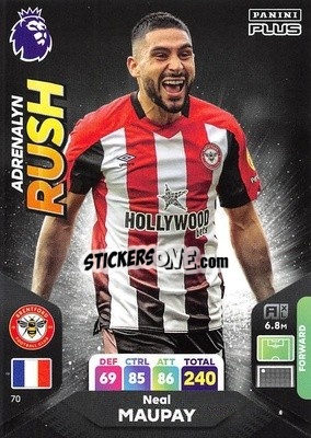 Sticker Neal Maupay - English Premier League 2023-2024. Adrenalyn XL Plus
 n. 70 - Topps