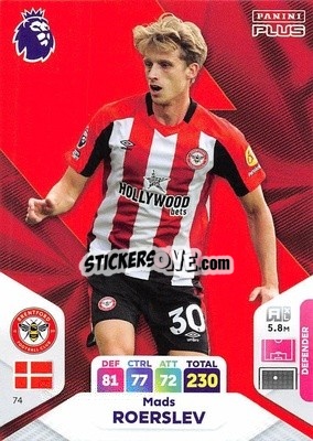 Sticker Mads Roerslev - English Premier League 2023-2024. Adrenalyn XL Plus
 n. 74 - Topps