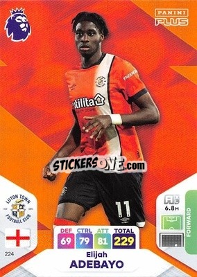 Sticker Elijah Adebayo - English Premier League 2023-2024. Adrenalyn XL Plus
 n. 224 - Topps