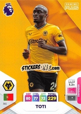 Figurina Toti - English Premier League 2023-2024. Adrenalyn XL Plus
 n. 361 - Topps