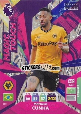 Sticker Matheus Cunha - English Premier League 2023-2024. Adrenalyn XL Plus
 n. 368 - Topps