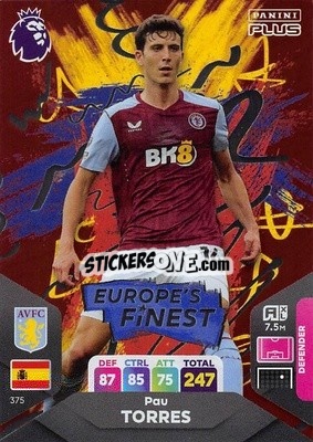 Sticker Pau Torres - English Premier League 2023-2024. Adrenalyn XL Plus
 n. 375 - Topps