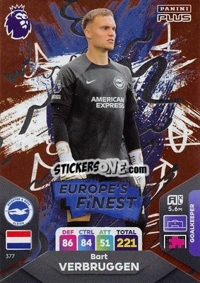 Sticker Bart Verbruggen - English Premier League 2023-2024. Adrenalyn XL Plus
 n. 377 - Topps