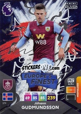 Sticker Johann Gudmundsson - English Premier League 2023-2024. Adrenalyn XL Plus
 n. 379 - Topps