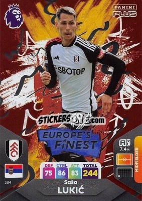 Sticker Saša Lukić - English Premier League 2023-2024. Adrenalyn XL Plus
 - Topps