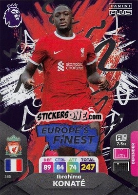 Sticker Ibrahima Konaté - English Premier League 2023-2024. Adrenalyn XL Plus
 n. 385 - Topps