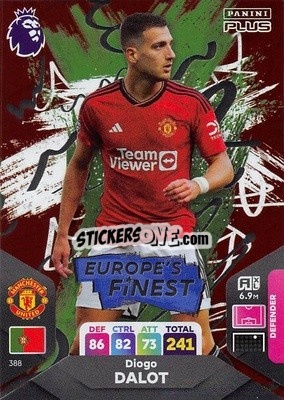 Sticker Diogo Dalot - English Premier League 2023-2024. Adrenalyn XL Plus
 n. 388 - Topps