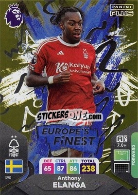 Sticker Anthony Elanga - English Premier League 2023-2024. Adrenalyn XL Plus
 n. 390 - Topps