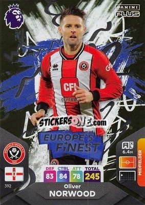 Sticker Oliver Norwood - English Premier League 2023-2024. Adrenalyn XL Plus
 n. 392 - Topps