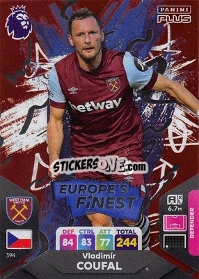 Sticker Vladimír Coufal - English Premier League 2023-2024. Adrenalyn XL Plus
 n. 394 - Topps