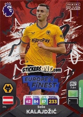 Sticker Saša Kalajdžić - English Premier League 2023-2024. Adrenalyn XL Plus
 n. 396 - Topps