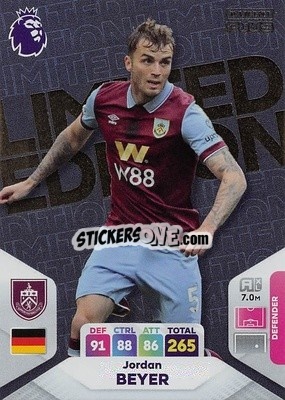 Figurina Jordan Beyer - English Premier League 2023-2024. Adrenalyn XL Plus
 - Topps