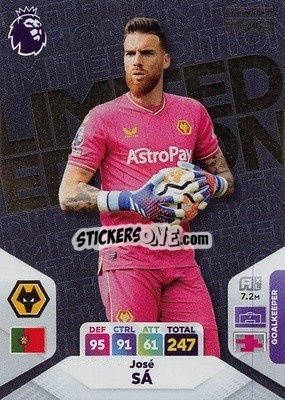 Sticker José Sá - English Premier League 2023-2024. Adrenalyn XL Plus
 n. LE-JS - Topps