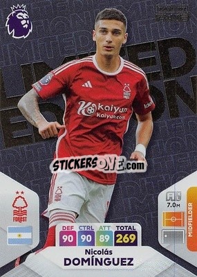 Sticker Nicolás Domínguez - English Premier League 2023-2024. Adrenalyn XL Plus
 n. LE-ND - Topps