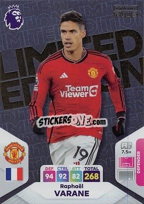 Sticker Raphaël Varane - English Premier League 2023-2024. Adrenalyn XL Plus
 - Topps