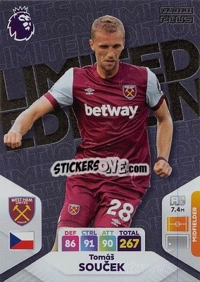 Cromo Tomáš Souček - English Premier League 2023-2024. Adrenalyn XL Plus
 - Topps