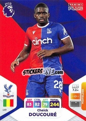 Figurina Cheick Doucouré - English Premier League 2023-2024. Adrenalyn XL Plus
 n. 149 - Topps