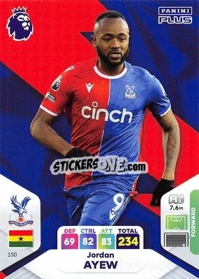 Sticker Jordan Ayew - English Premier League 2023-2024. Adrenalyn XL Plus
 - Topps