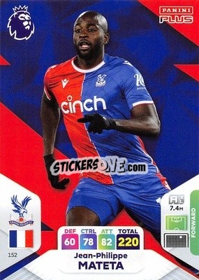 Sticker Jean-Philippe Mateta - English Premier League 2023-2024. Adrenalyn XL Plus
 n. 152 - Topps