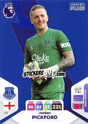 Sticker Jordan Pickford - English Premier League 2023-2024. Adrenalyn XL Plus
 n. 155 - Topps